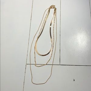 Gold Three Tiered Necklace